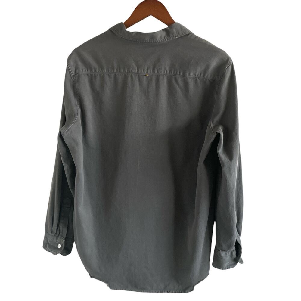Frank & Eileen “Eileen” Famous Denim Shirt Distressed Button Up Gray Med - Picture 2 of 10